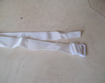 long white adjustable strap with buckle