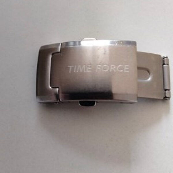 TIME FORCE merk geborsteld roestvrij staal massief inzet horloge gesp