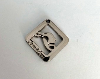 pendentif breloque en acier inoxydable de couleur argent