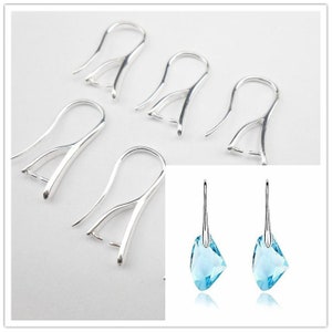 une paire de crochets bélières boucles d'oreilles en argent 925 ou plaqué or 18k Argent