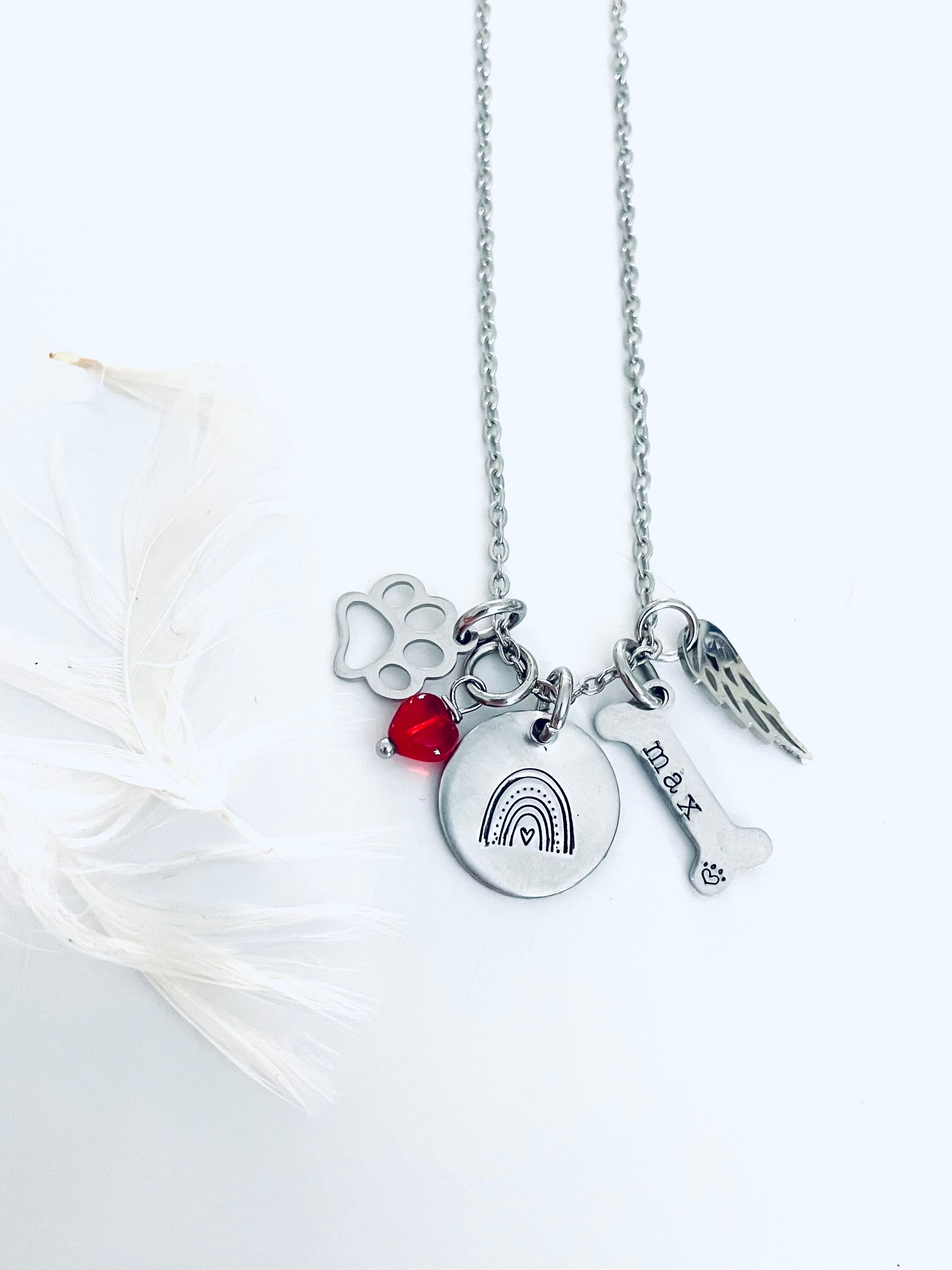 Rainbow Bridge Dog Necklace Loss of Dog Memorial Jewelry Pet Loss Gift ...