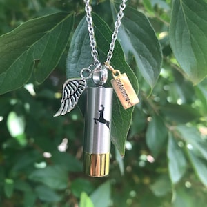 Deer Hunting in heaven bullet urn cremation pendant hunter&#39;s memorial keepsake urn deerly missed hunting urn for deer hunter husband&#39;s ashes