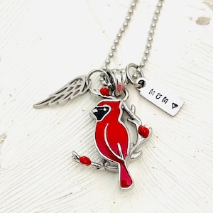 Cardinal memorial necklace deals