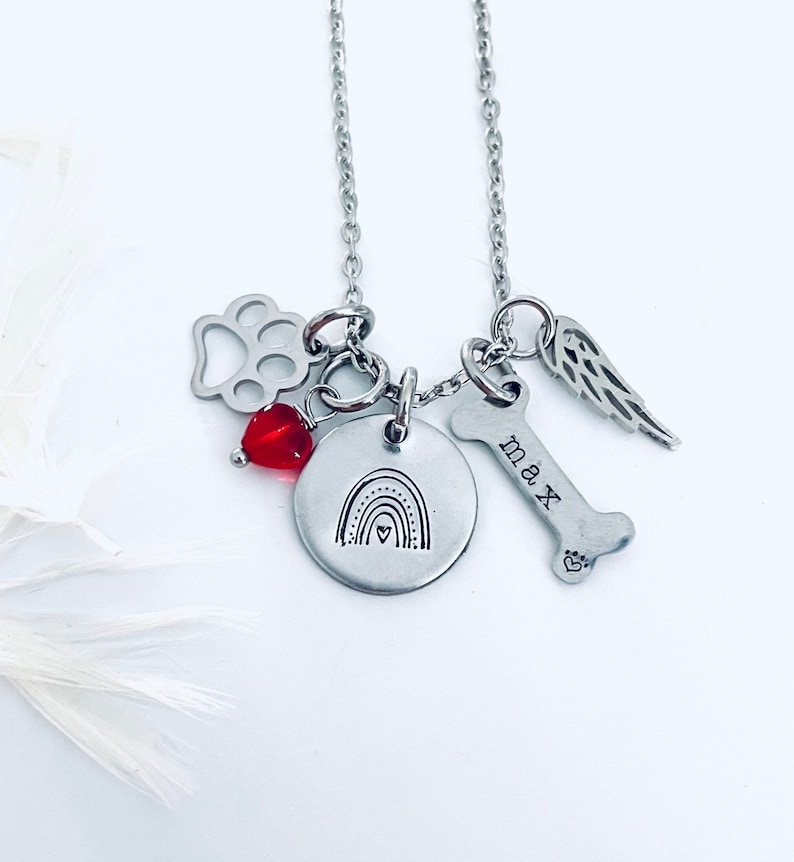 Rainbow Bridge Dog Necklace Loss of Dog Memorial Jewelry Pet Loss Gift ...