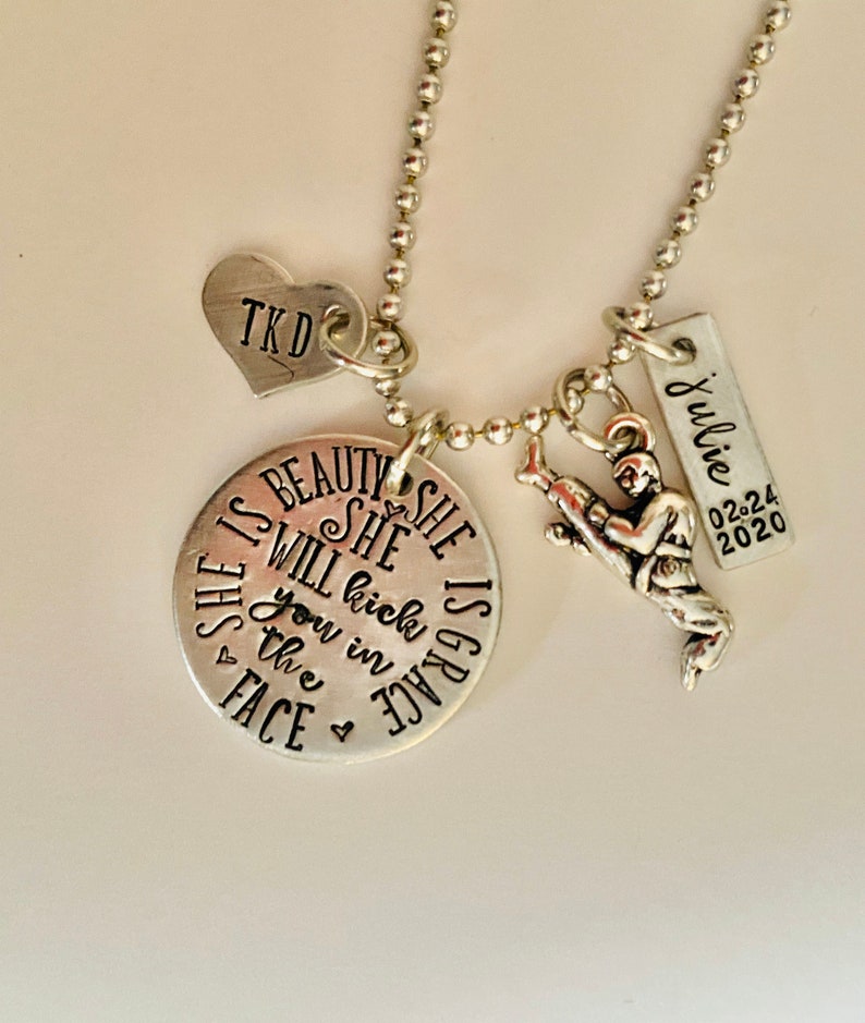 TKD Necklace TKD Black Belt TKD Gift for Girl Etsy