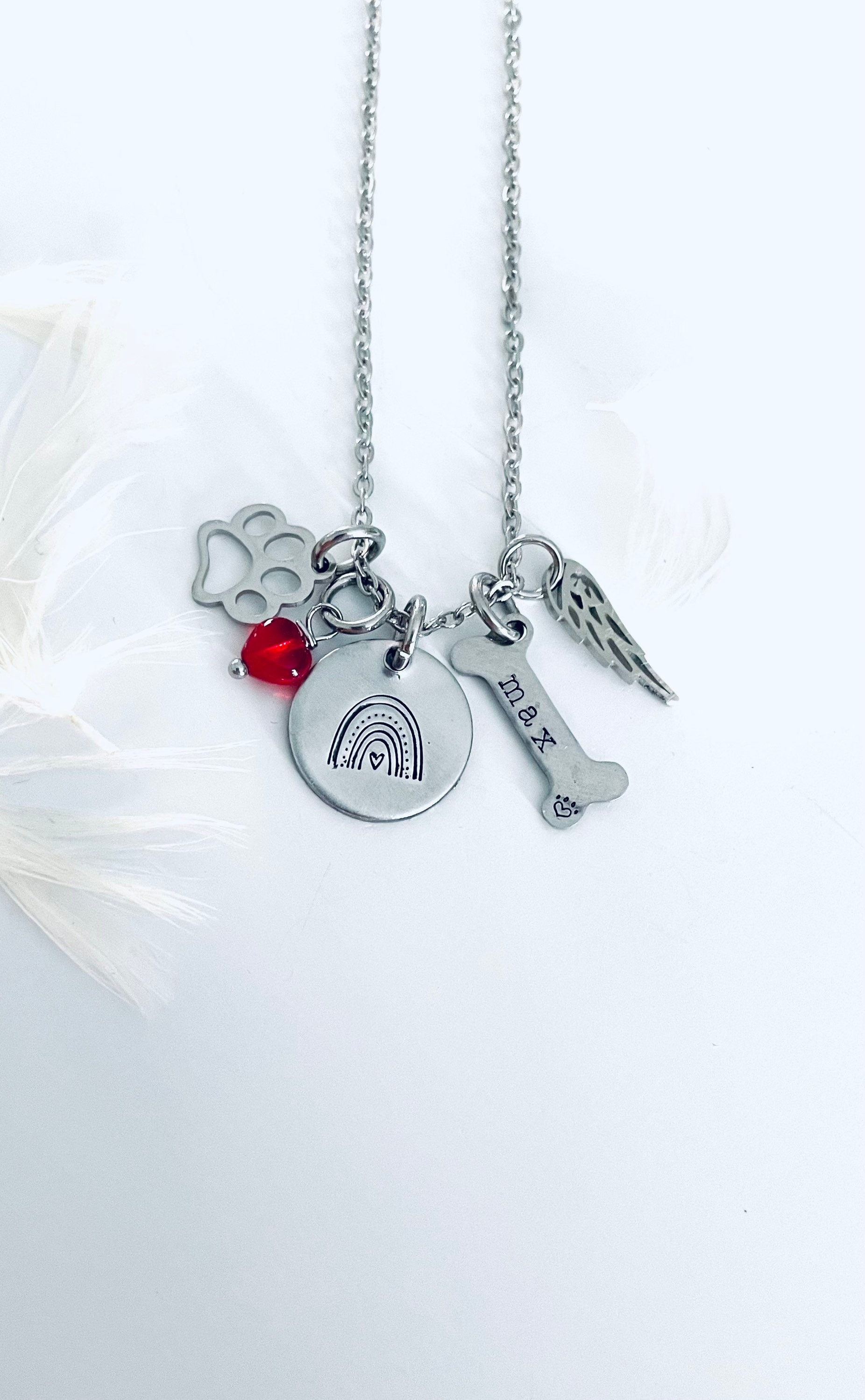 Rainbow Bridge Dog Necklace Loss of Dog Memorial Jewelry Pet Loss Gift ...