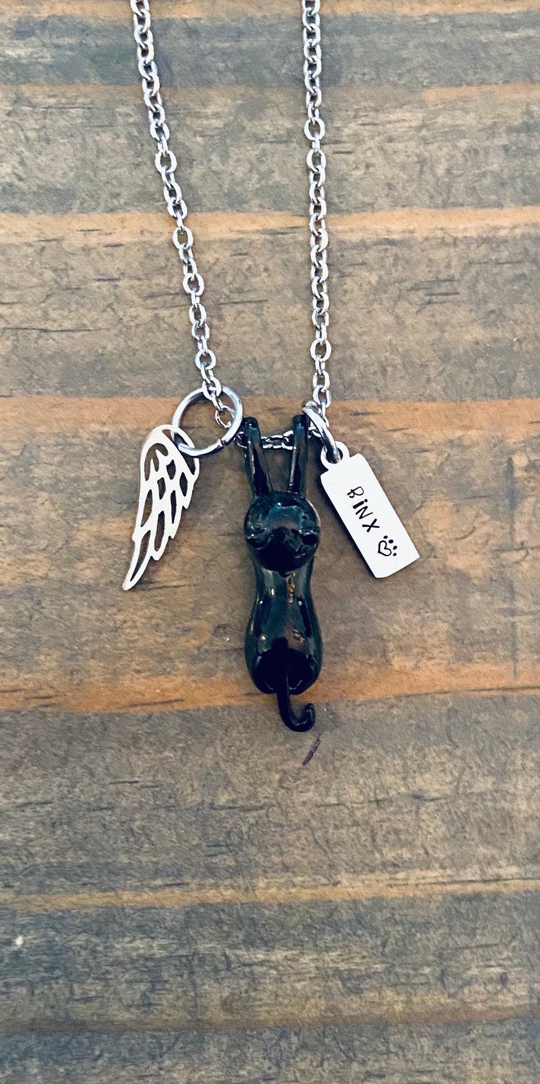 Black Cat Urn Cremation Pendant Black Kitten Urn for Ashes Memorial Necklace Loss of Kitty Hand