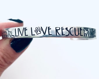 Live love rescue bracelet dogs and cats bracelet rescue all the animals dog rescue cat rescue