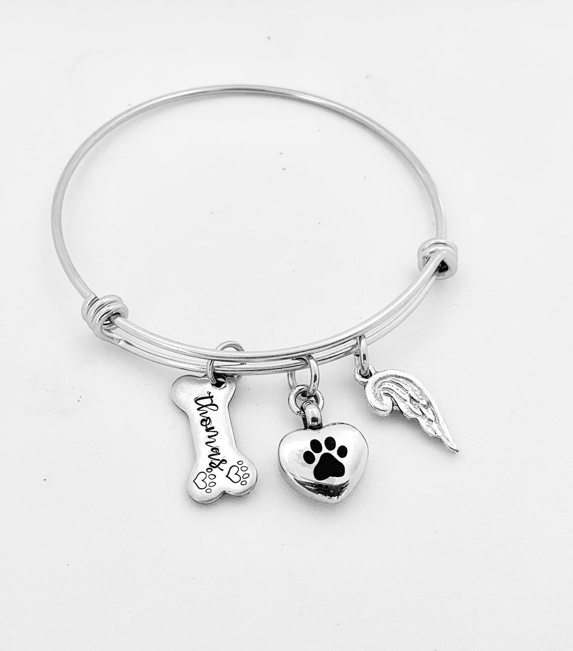 Dog Pet Memorial Stainless Expandable Bracelet Pet Urn Jewelry Loss of ...