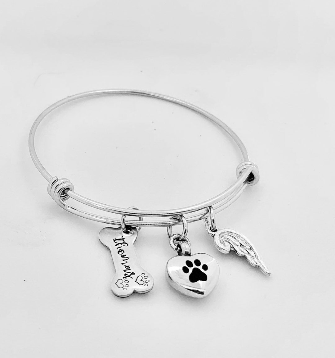 Dog Pet Memorial Stainless Expandable Bracelet Pet Urn Jewelry Loss of ...