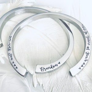 Cremation urn bracelet customized Hand stamped urn personalized Ashes Bracelet memorial cremation urn cuff for son Memorial jewelry