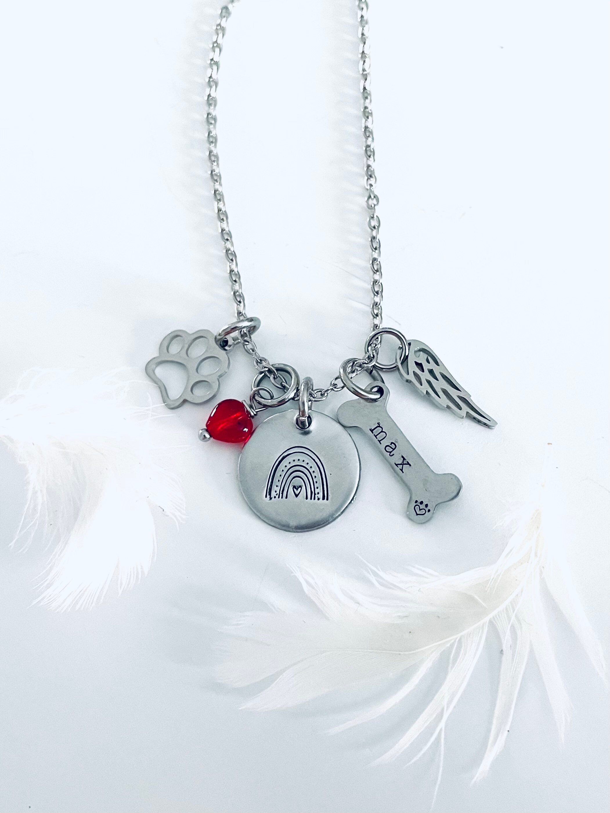 Rainbow Bridge Dog Necklace Loss of Dog Memorial Jewelry Pet Loss Gift ...