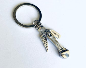 Wrench urn cremation key chain urn for him  memorial wrench Carpenters urn ashes key ring urn for dad memorial vial for ashes