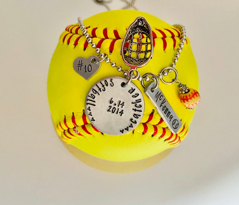 Softball Catcher Gift Softball Player Softball Mom Necklace Etsy