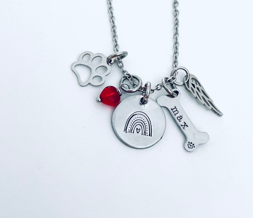 Rainbow Bridge Dog Necklace Loss of Dog Memorial Jewelry Pet Loss Gift ...