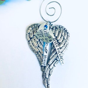 Little Hero • Angel wing donor ornament • Donor baby • Mommy of an Angel • loss of a loved one • christmas in heaven • memorial ornament