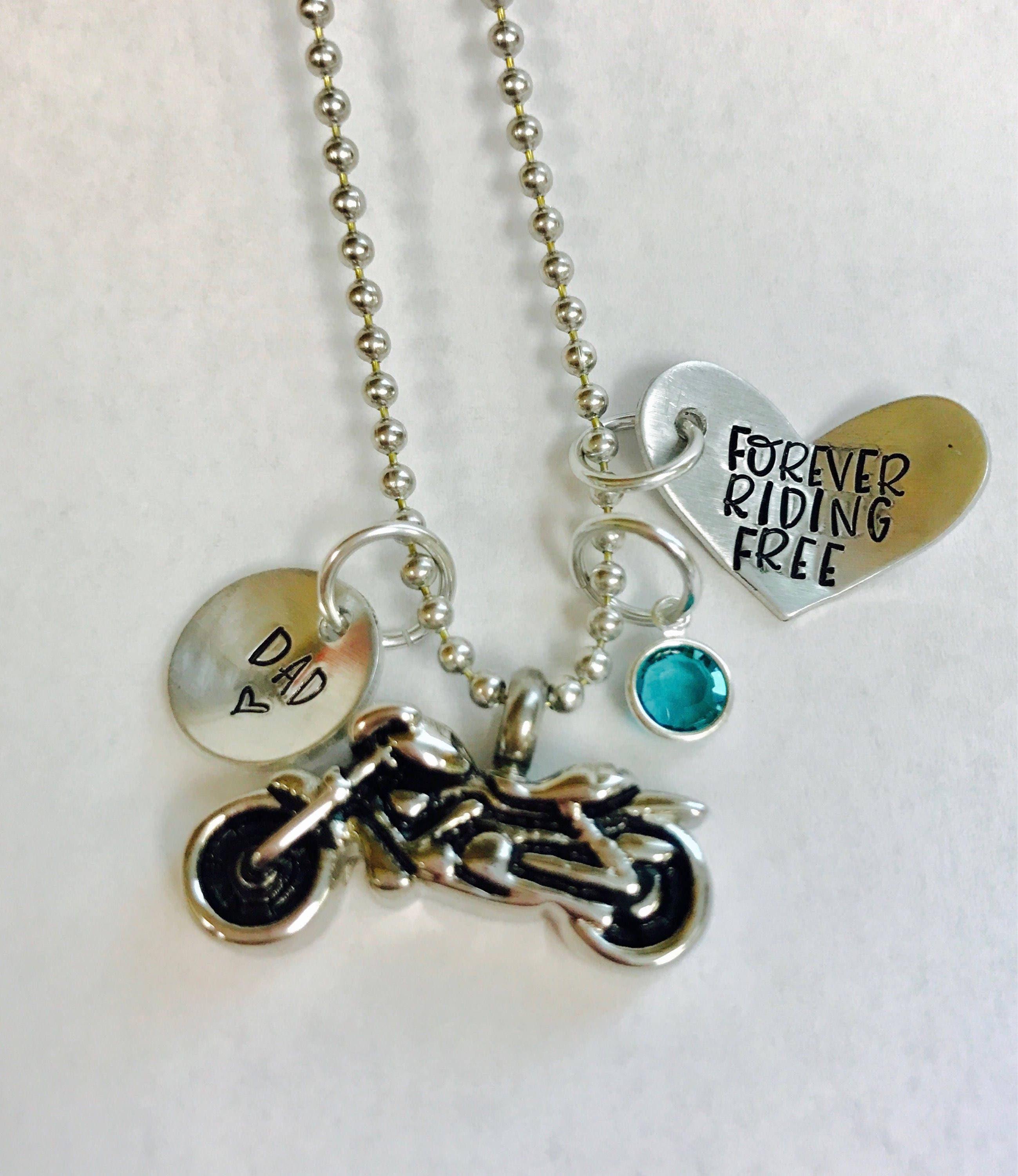 Cremation Fallen Rider Urn Necklace Motorcycle Urn Ashes