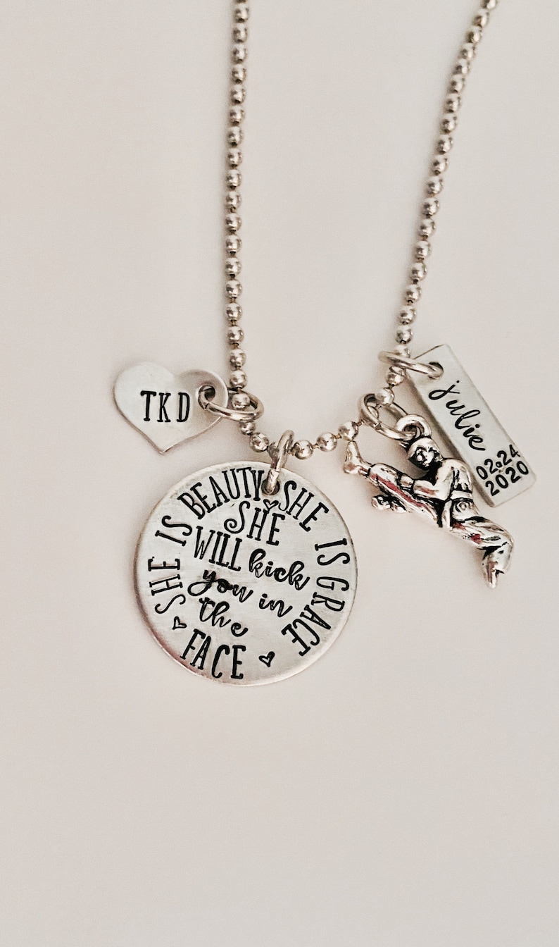 TKD Necklace TKD Black Belt TKD Gift for Girl Etsy