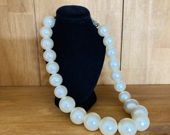 Collar vintage de perlas de imitación, 56 cm (22 pulgadas)