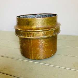 Vintage Brass Planter Pot