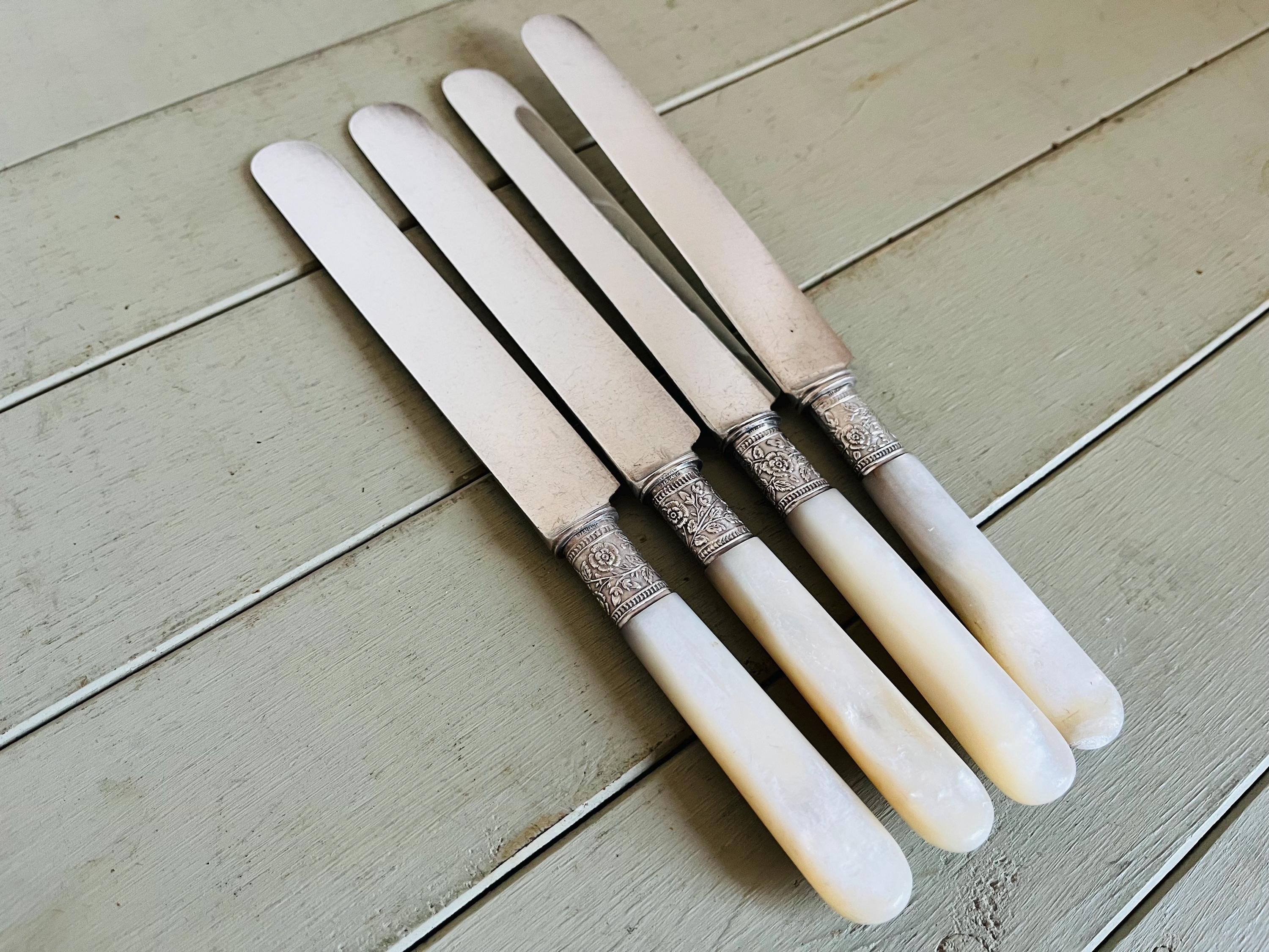 【リード＆バートン】純銀 スターリング／ナイフ＆フォーク／Les Cinq Les Cinq Fleurs by Reed and Barton Sterling Silver Flatware Set