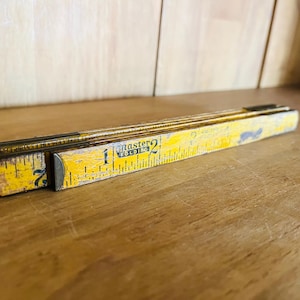 Righello in legno vintage, metro a nastro da 36 pollici