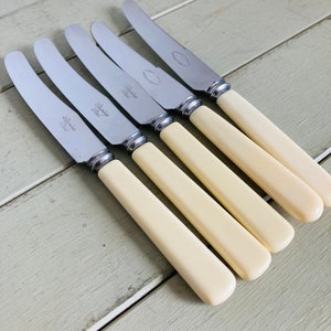 Lovely Vintage Odd set of 5 Stainless Steel Tea Knives