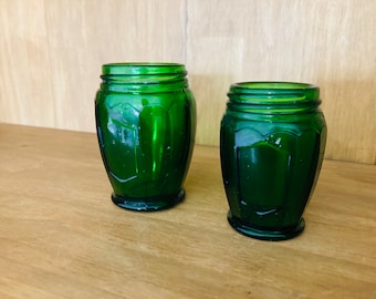 緑色のガラス瓶 素敵なヴィンテージの緑色のガラス製化学瓶2個セット - Etsy 日本