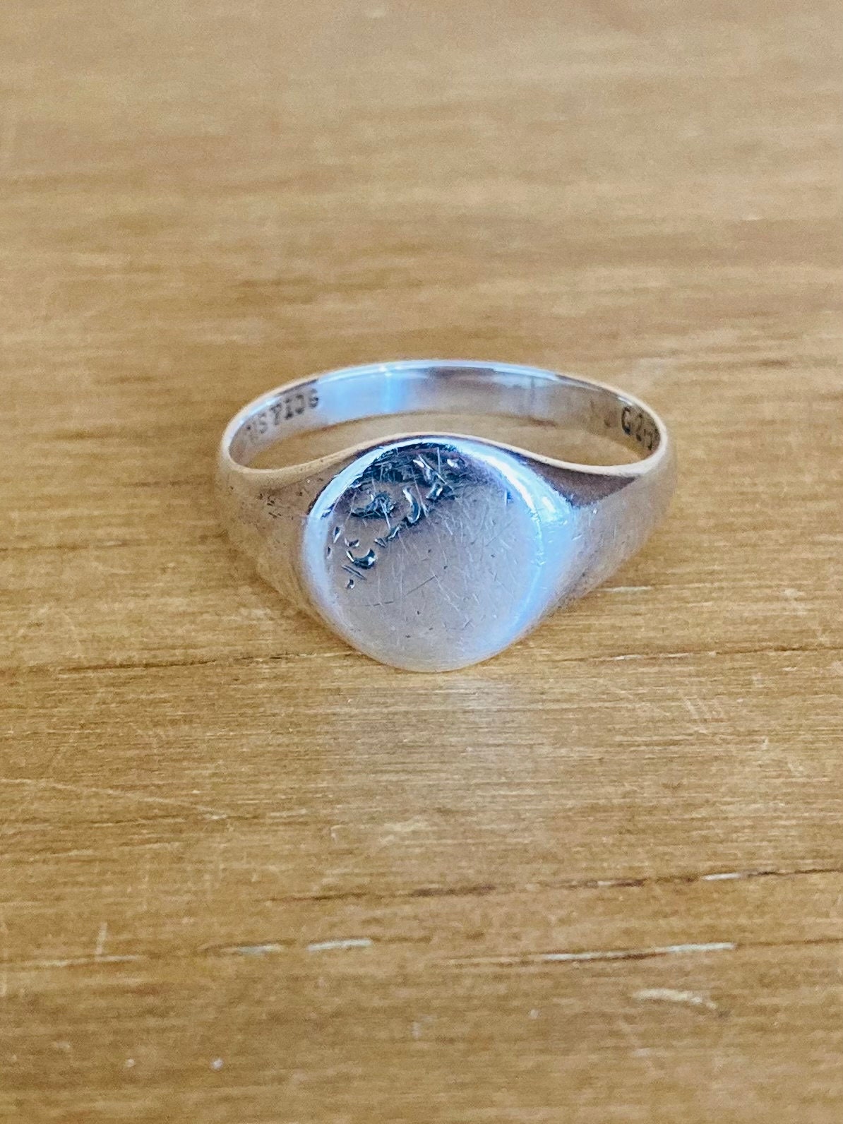 Lovely Vintage 9ct Sterling Silver Ring UK Size Q or Etsy