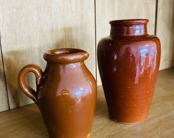Vintage glasierte Keramiktöpfe, 2er-Set - Glasgow Pottery