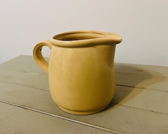 Vintage Cream Pottery Jug, 5.5 Inch Vase
