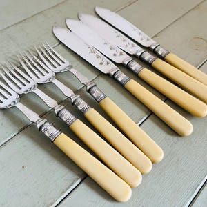 Lovely Vintage set of 4 Silver Plated Fish Cutlery Set