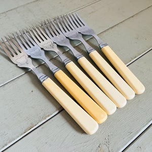 Lovely Vintage set of 6 Chromium Plated Stainless Steel Forks