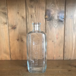 Mooie vintage helderglazen scheikundige fles