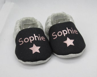 Personalised Name Baby Booties, Vinyl, Star, Newborn, baby gift!