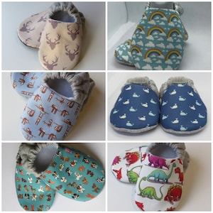 Unique Baby Bootie designs, Rainbow,Sloth,Stag,Whale,Dinosaur, dogs! Newborn, Baby gift, slippers!