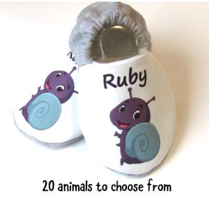 Personalisierte Baby Booties | 20 Tier Designs | Benutzerdefinierte Baby Geschenk | Neugeborene Schuhe