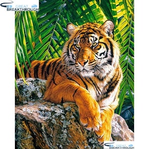 MAJESTIC TIGER - DIY Adult Paint By Number Kit – DAZZLE CRAFTER