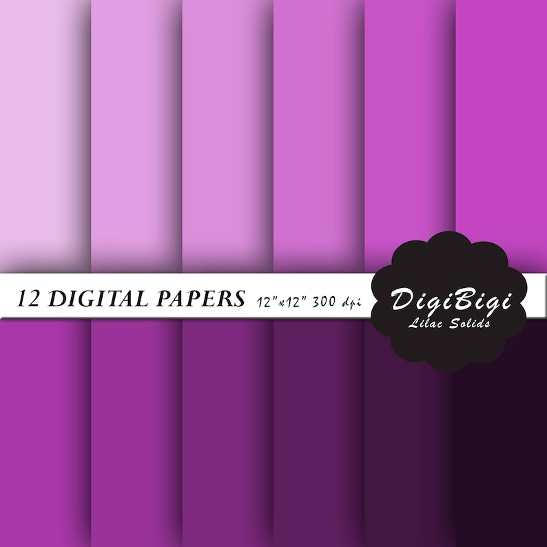 Purple Digital Paper 12 X 12 Solid Color Purple Paper Solid - Etsy