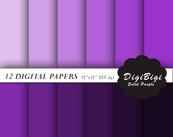 Purple Digital Paper: 12x12 Scrapbook Backgrounds (Digital Download)