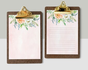 Floral Stationery: Pink Roses Printable Letter Paper (PDF & PNG)