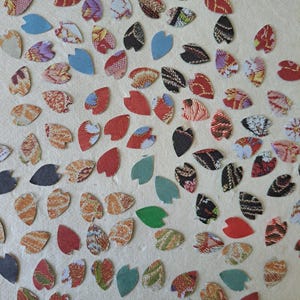 100 pieces of Japanese origami paper flower petals kimono pattern
