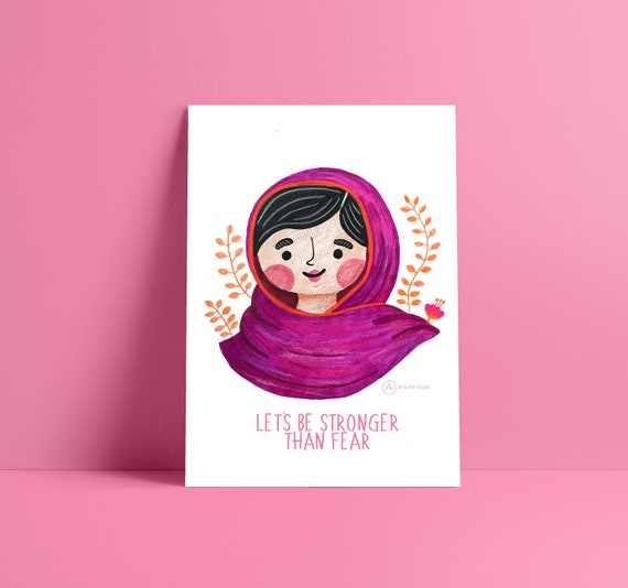 Malala Illustriert Plakat Gil Macht Malala Fan Kunst Etsy