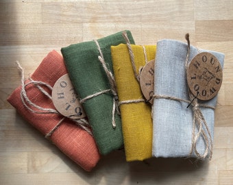 Pañuelo de lino – Accesorio hecho a mano para personas y mascotas, 23 x 23 pulgadas