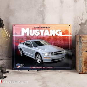 Ford Mustang 5 (2004-2014) decoratieve metalen plaat.