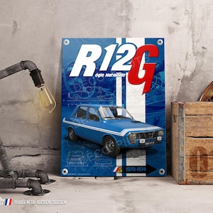 Renault R12 Gordini decorative metal plate