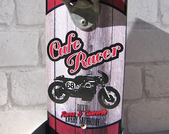 &quot;Cafe Racer&quot; wall-mounted bottle opener by Déco bolides
