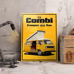 Decorative metal plate Van T3 camper van