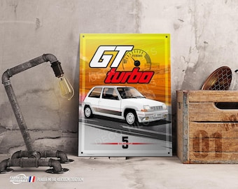 Placa metálica turbo Renault Super 5 GT