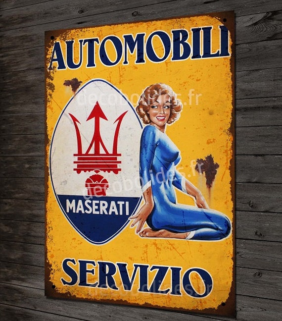 Italian Vespa Servizio Service Metal Garage Sign Reproduction